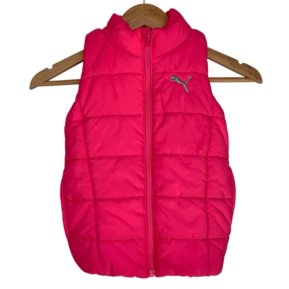 Puma Pink Puffer Vest Girls Size XS (5/6)